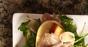 Bourbon-Soaked Grilled Peaches with Burrata and Prosciutto