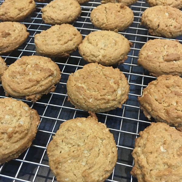 Ginger-Touched Oatmeal Peanut Butter Cookies