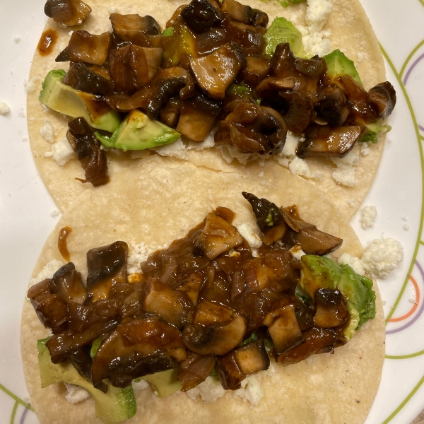 Mushroom and Onion Vegetarian Tacos