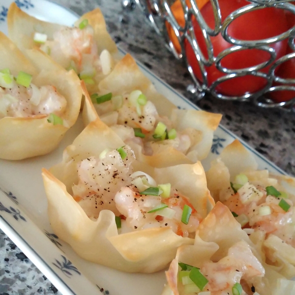 Baked Shrimp Wontons