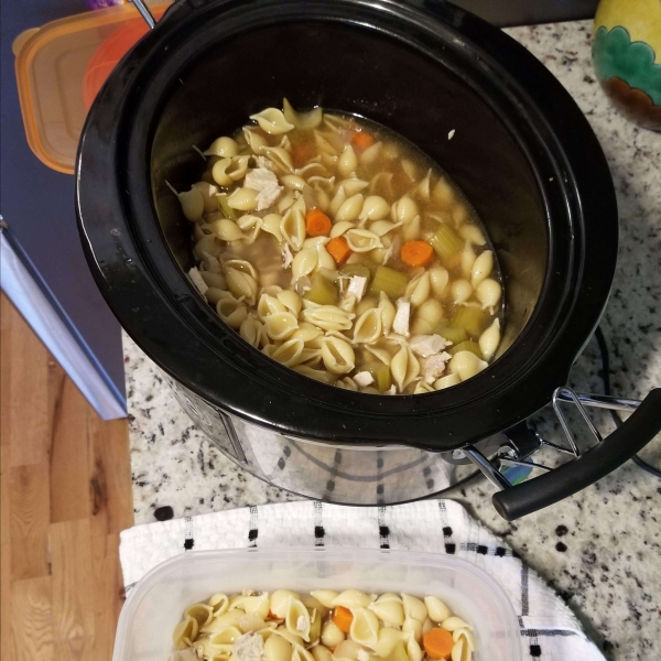 Leftover Turkey Soup (Slow Cooker)