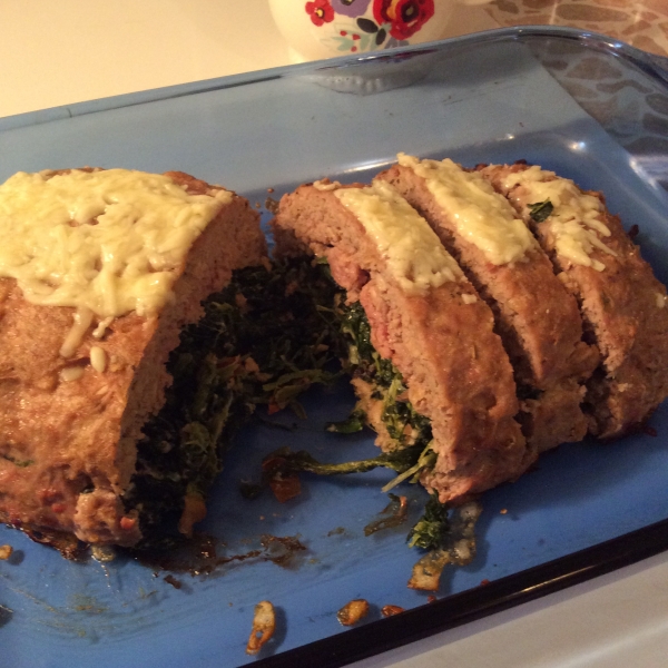 Spinach Stuffed Turkey Meatloaf