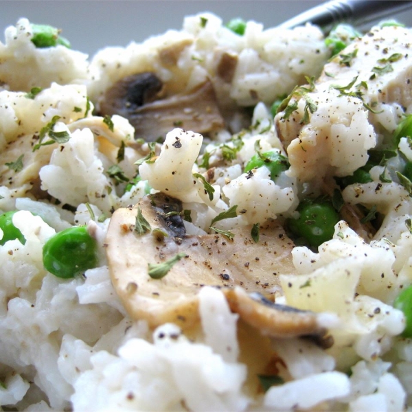 Mushrooms and Peas Rice