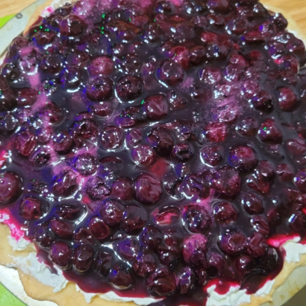 Blueberry and Banana Cream Cheese Pie