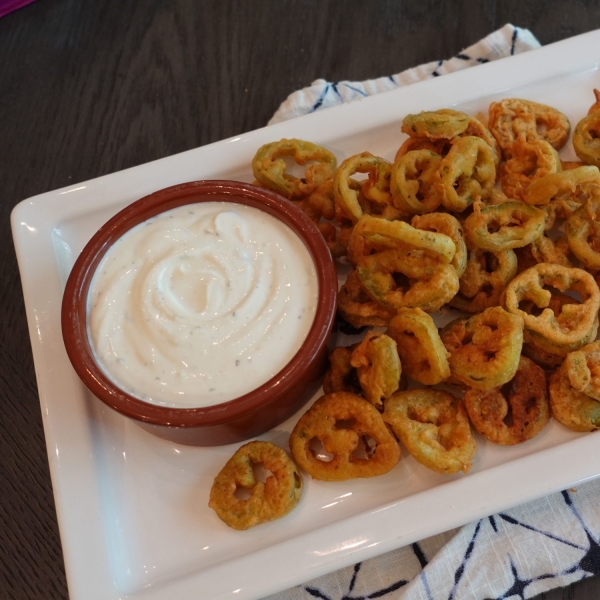 Fried Pickled Jalapeños with Zesty Lime Ranch