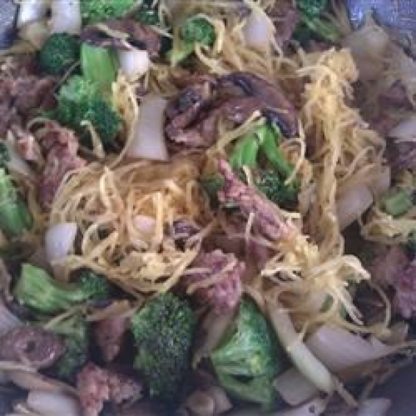 Spaghetti Squash with Italian Sausage, Broccoli, and Sage