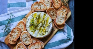 Baked Camembert with Garlic and Herbs