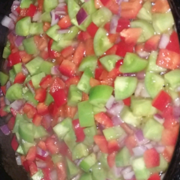 Green Tomato and Bell Pepper Delight