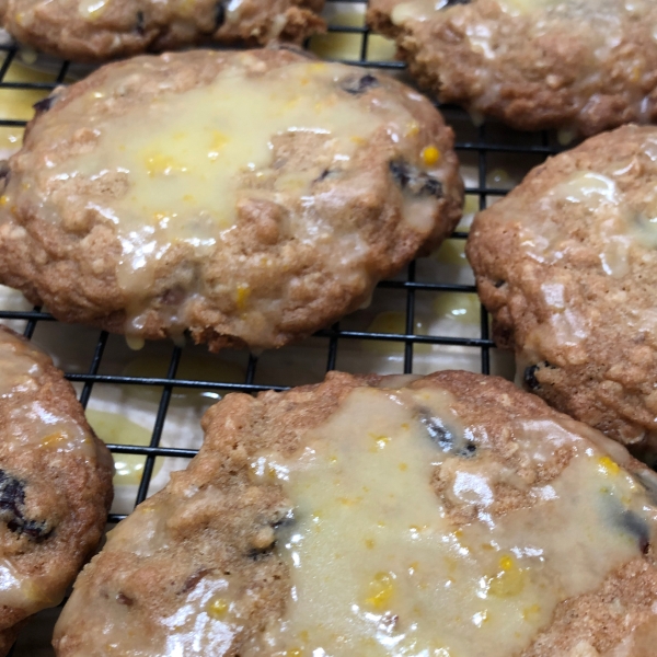 Crazy Yummy Cranberry Pecan Cookies with Orange Glaze