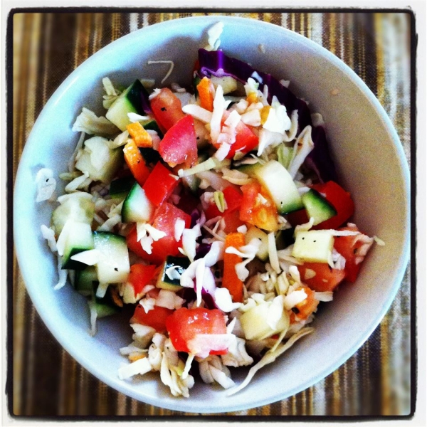 Quick and Tart Cabbage Side Salad