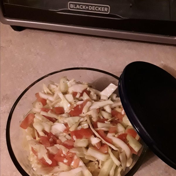 Quick and Tart Cabbage Side Salad