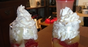 Lemon and Raspberry Trifle in Mason Jars