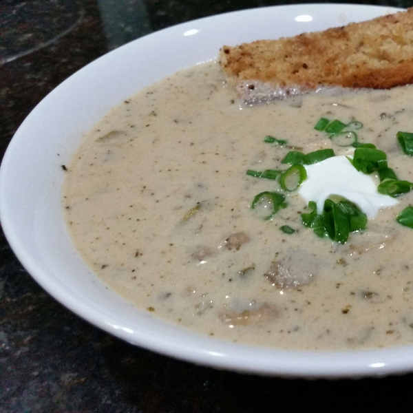 Mushroom and Chicken with Sour Cream Soup