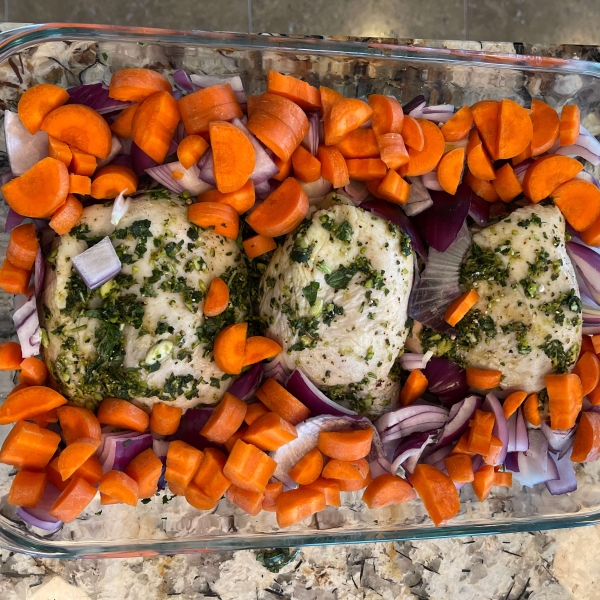 Garlic and Basil Baked Chicken Thighs