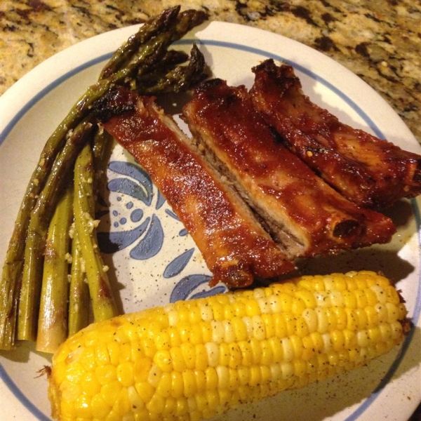 Apple and BBQ Sauce Baby Back Ribs