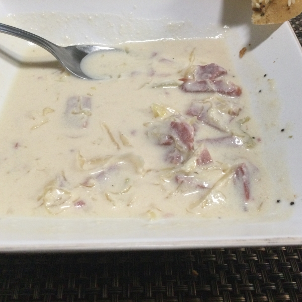 Quick Creamy Reuben Soup