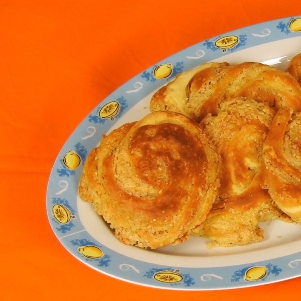 Cypriot Tahini Pies with Orange Flavor