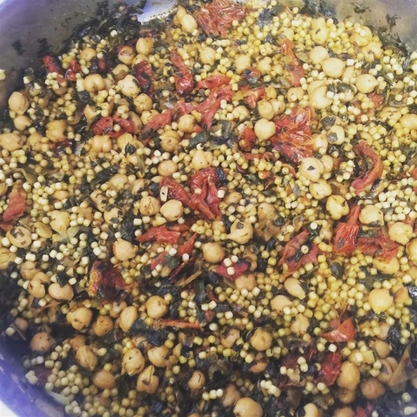 Curried Couscous with Spinach and Chickpeas