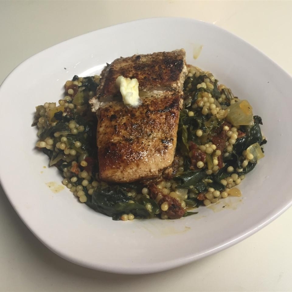 Curried Couscous with Spinach and Chickpeas