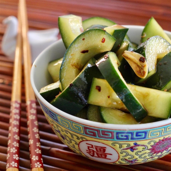 Spicy Asian Cucumbers