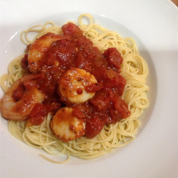 Shrimp, Clams, and Scallops Pasta