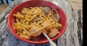 Cajun Shrimp and Sausage Alfredo