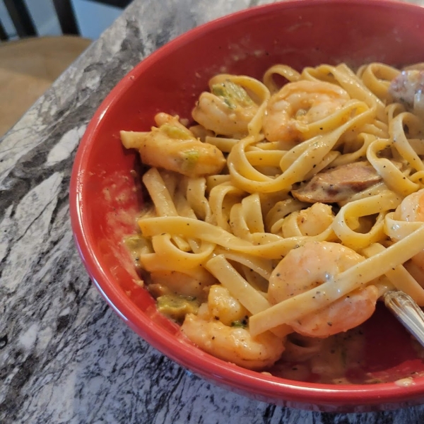 Cajun Shrimp and Sausage Alfredo