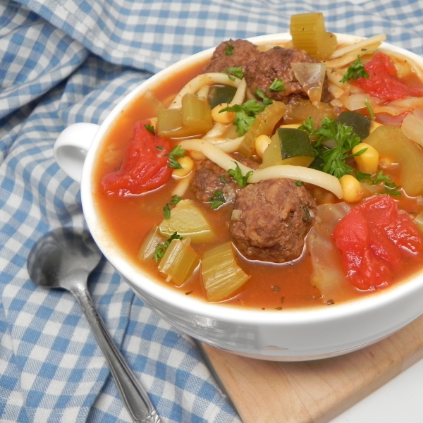 Meatball Minestrone Soup