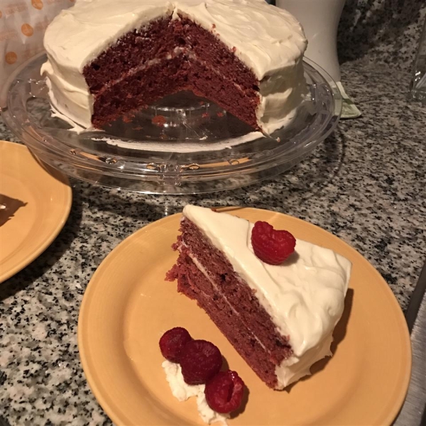 Raspberry Cake Topped with Fruit