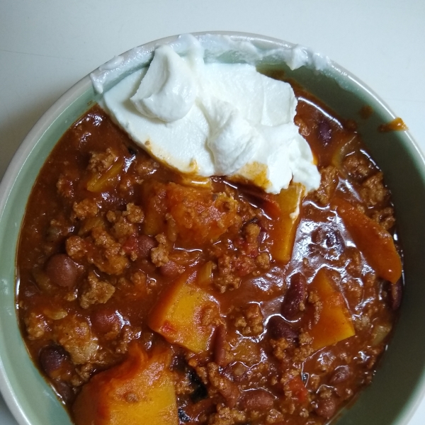 Butternut Squash and Turkey Chili