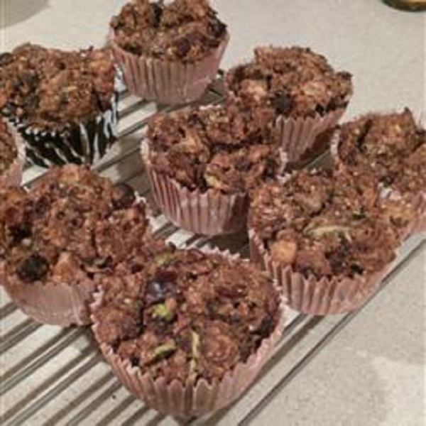 Vegan Date, Walnut, and Zucchini Muffins