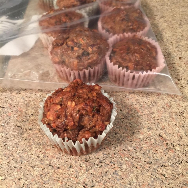 Vegan Date, Walnut, and Zucchini Muffins