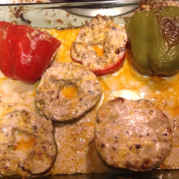 Sausage Alfredo Stuffed Peppers