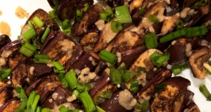 Marinated Mushroom and Eggplant with Peanut Sauce