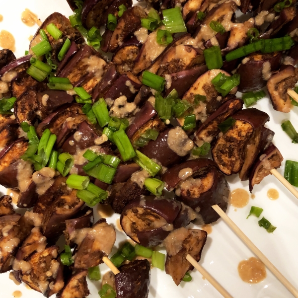 Marinated Mushroom and Eggplant with Peanut Sauce