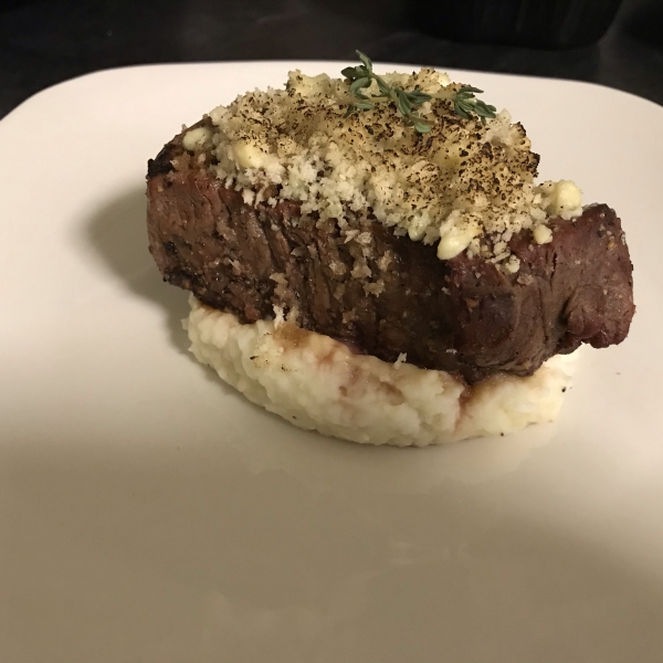 Blue Cheese Crusted Filet Mignon with Port Wine Sauce