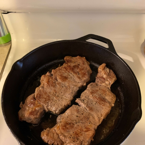 Cast Iron Pan-Seared Steak (Oven-Finished)