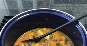 Roasted Vegetable and Kale Soup