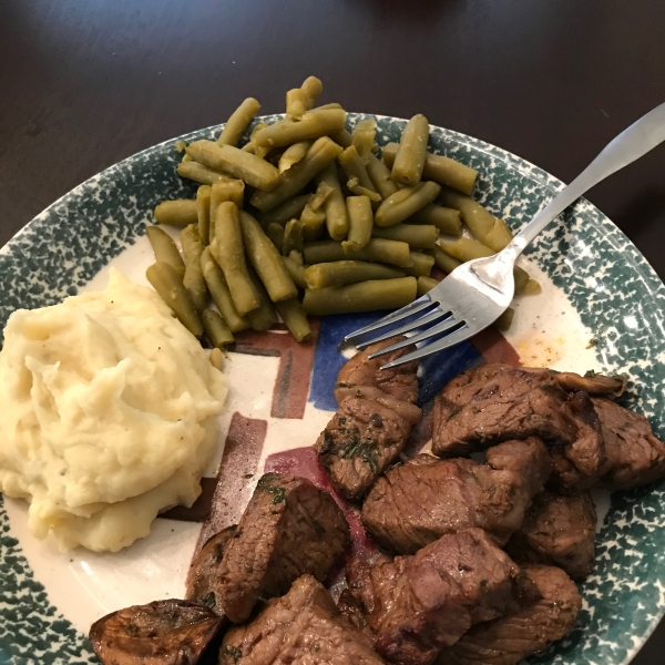 Air Fryer Steak and Mushrooms