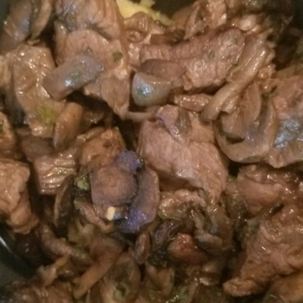 Air Fryer Steak and Mushrooms