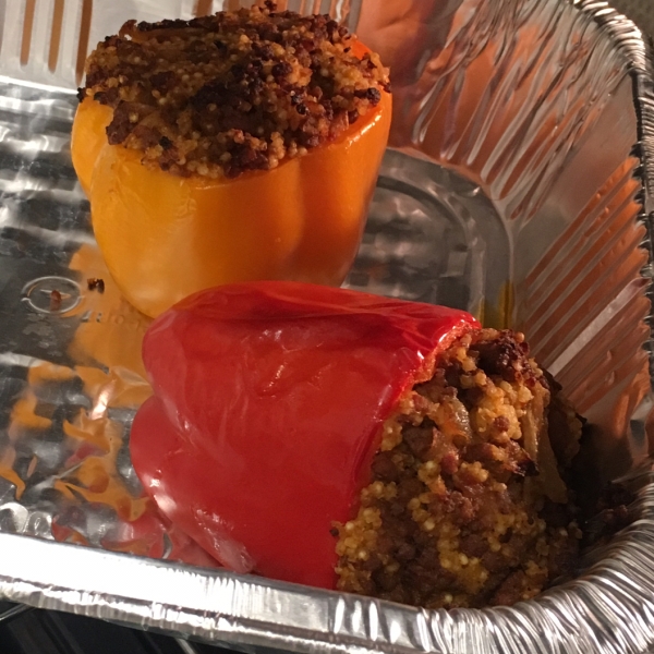 Millet and Beef Stuffed Peppers