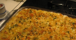 Mac and Cheese Casserole with Imitation Crab