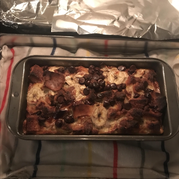 Chocolate Banana Bread Pudding