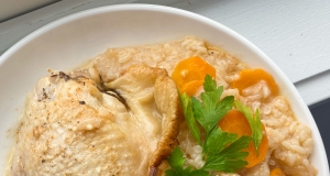 Slow Cooker Lemon-Garlic Chicken and Rice