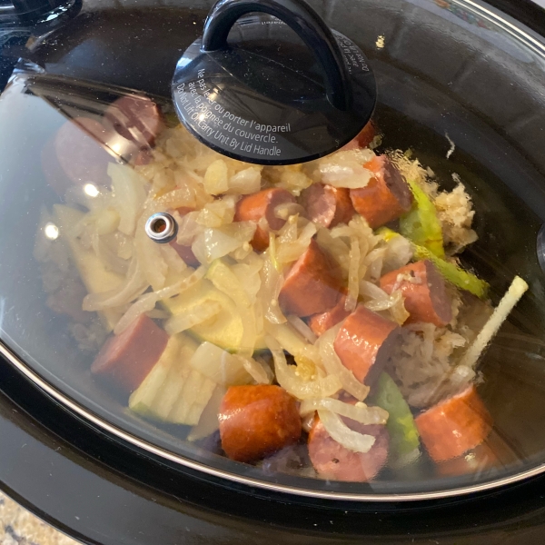 Slow Cooker Kielbasa and Beer