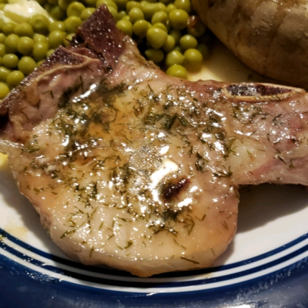 Dill and Honey Pork Chops