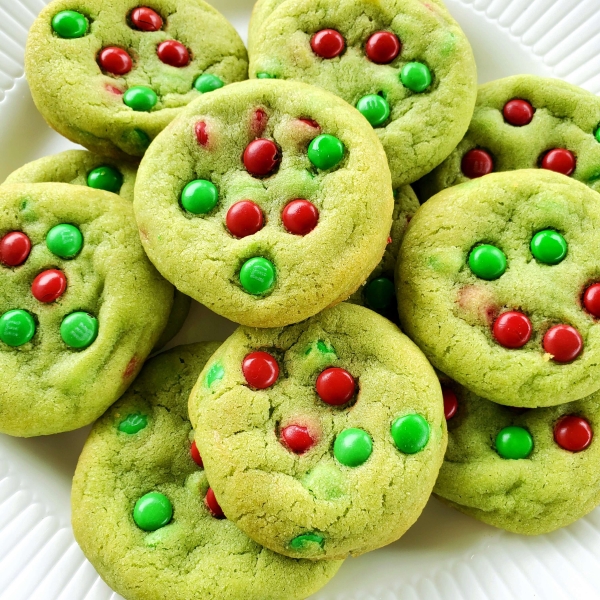 Grinch Cookies with M&M's®