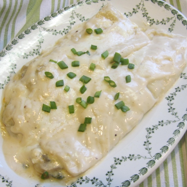 Spinach Alfredo Enchiladas