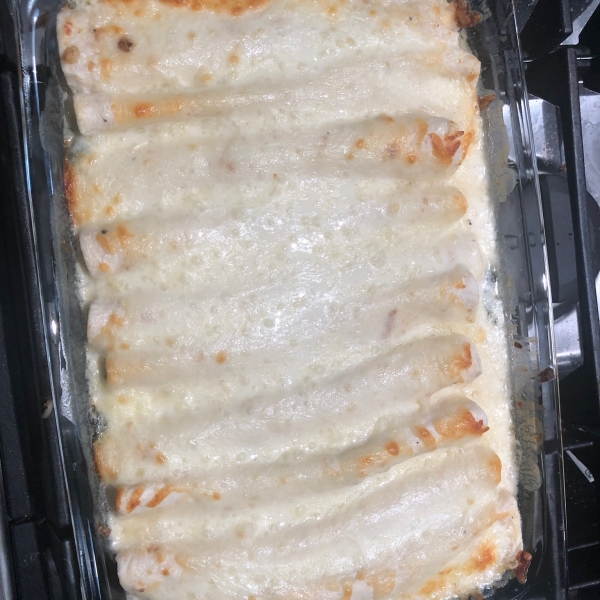 Spinach Alfredo Enchiladas