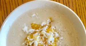 Oat Pudding with Mango and Coconut